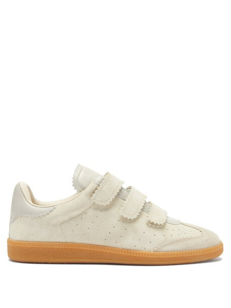 Isabel Marant - Beth Velcro-strap Suede Trainers - Womens - Light Grey