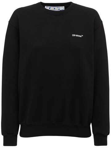 OFF-WHITE Printed Regular Cotton Jersey Sweatshirt in black