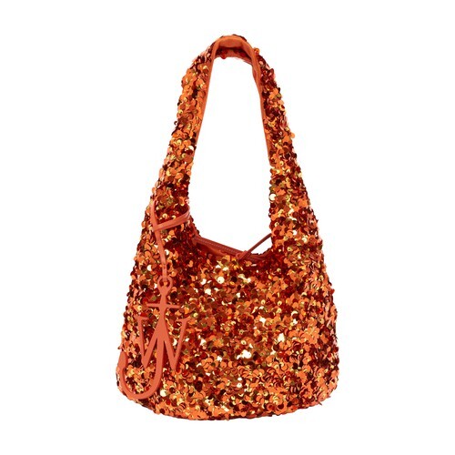 Jw Anderson Mini Sequin Shopper Top Handle Bag in orange