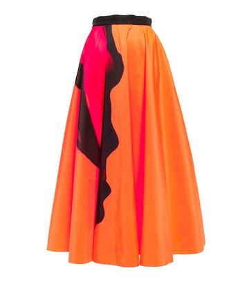 roksanda tamarine high-rise printed maxi skirt in orange