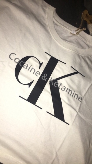 top,meme,cocaine ketamine,memes,calvin klein,t-shirt,graphic tee,quote on it,funny,streetstyle,ootd,tumblr