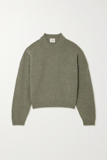 le kasha - anong organic cashmere sweater - green