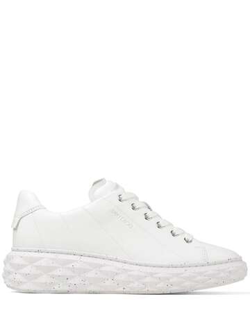 jimmy choo diamond light maxi/f sneakers - white