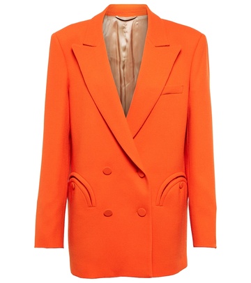 Blazé Milano Double-breasted wool blazer in orange