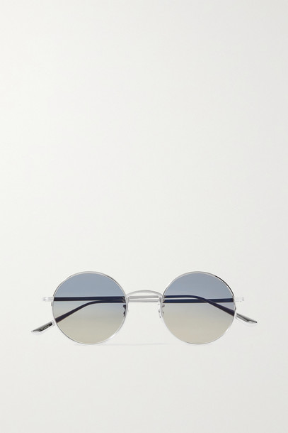 THE ROW - + Oliver Peoples After Midnight Round-frame Silver-tone Sunglasses - one size
