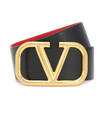 valentino garavani reversible vlogo leather belt