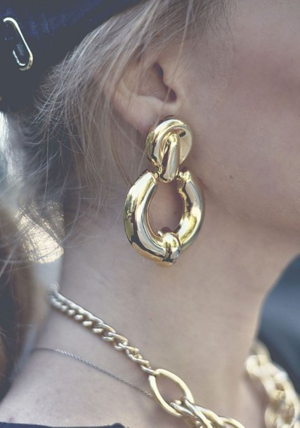 jewels earrings hoop earrings gold
