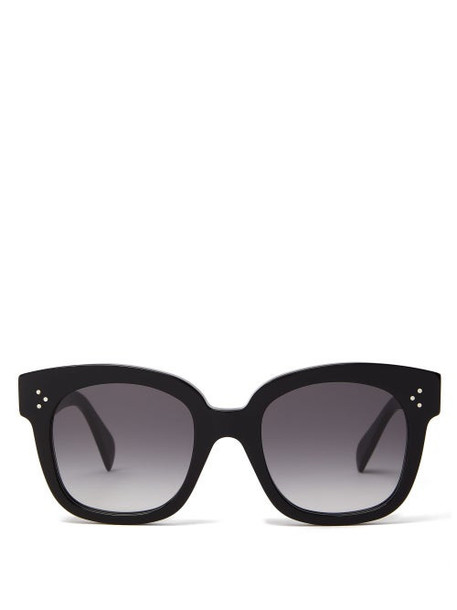Celine Eyewear - Gradient Lenses Square Acetate Sunglasses - Womens - Black
