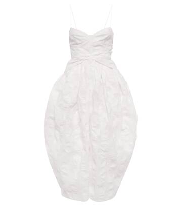 Cecilie Bahnsen Bridal Jeorge cotton-blend midi dress in white