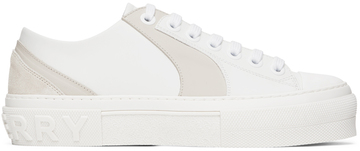 burberry white & gray two-tone sneakers