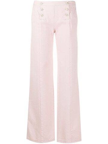 Chanel Pre-Owned 2003 double-breasted front flared jeans in pink
