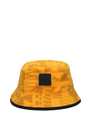 the north face fleeski street bucket hat in yellow
