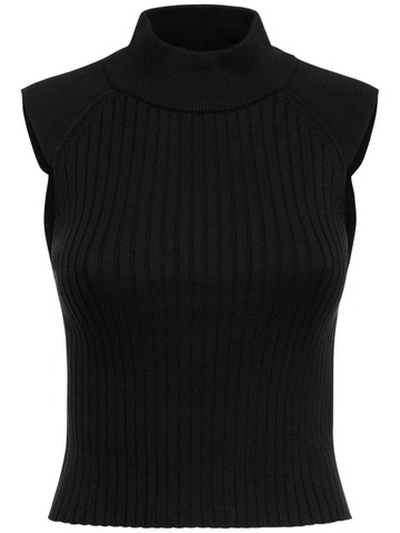 VARLEY Fowler Fitted Knit Tank Top in black