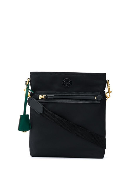 Tory Burch Perry logo patch shoulder bag in black