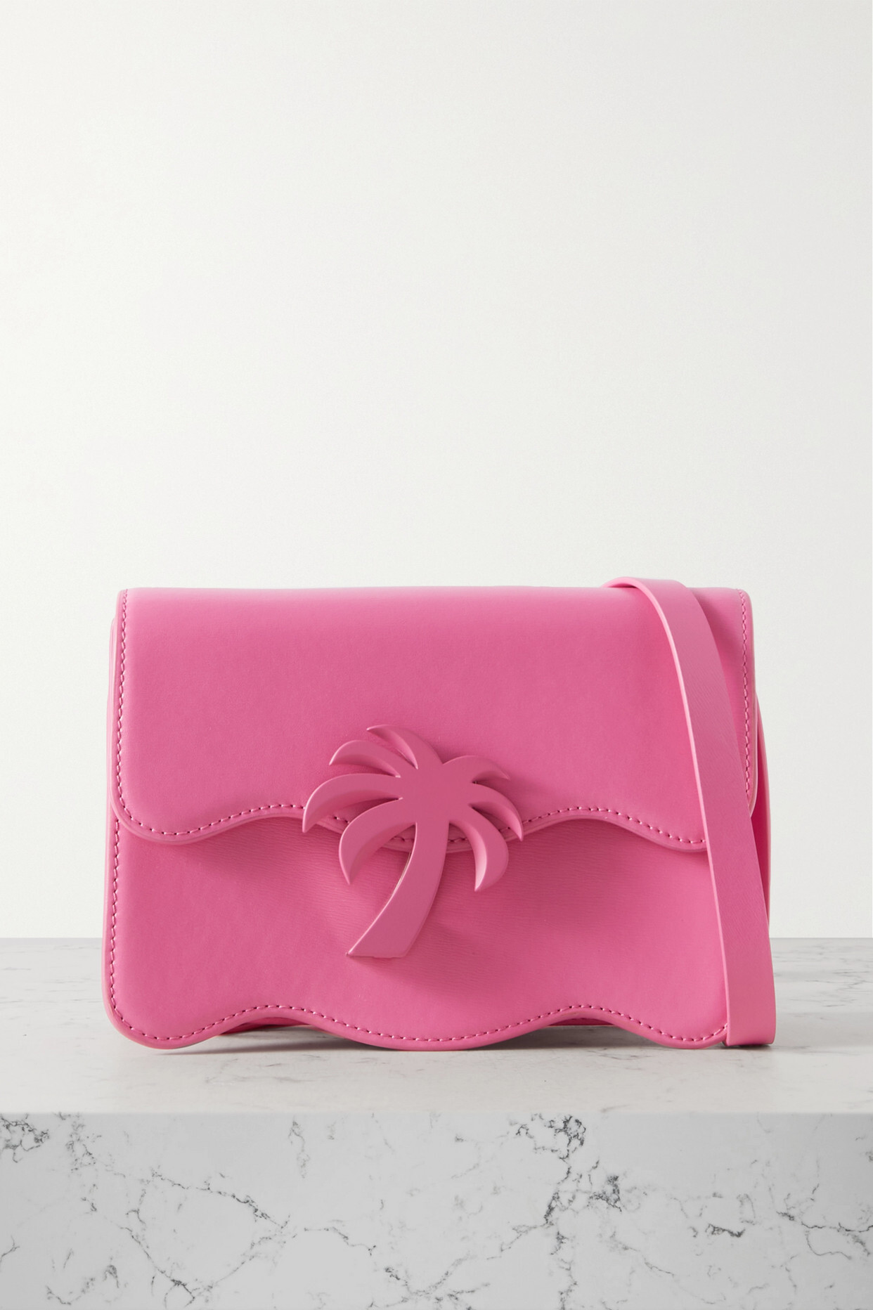 Palm Angels - Palm Beach Leather Shoulder Bag - Pink