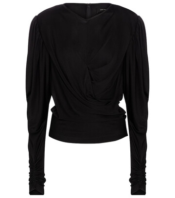 Isabel Marant Diwaden jersey blouse in black