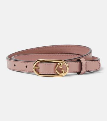 gucci interlocking g leather belt in pink