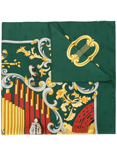 Hermès pre-owned Orgauphone et autres Mecaniques scarf in green