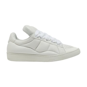 lanvin curb xl low top sneakers in white