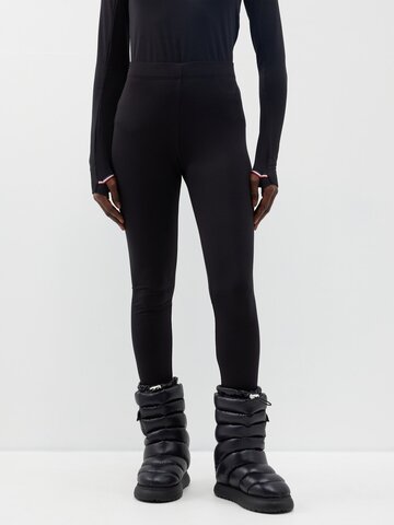 moncler grenoble - polartec power gri thermal ski leggings - womens - black