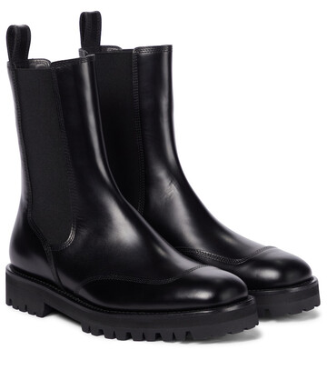 Dries Van Noten Leather Chelsea boots in black