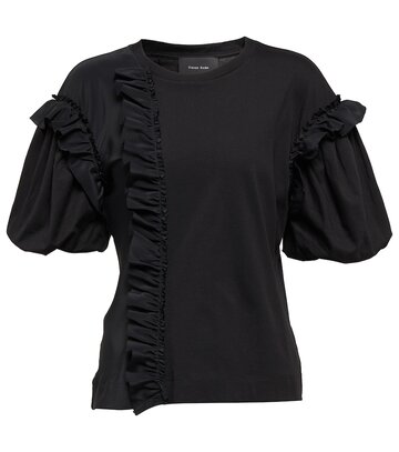 Simone Rocha Puff-sleeve cotton top in black