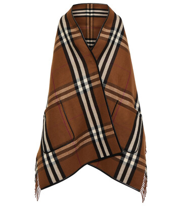 Burberry Vintage Check wool and cashmere cape in neutrals