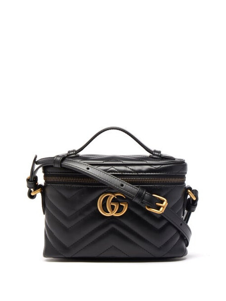 Gucci - GG Marmont Vanity Mini Leather Cross-body Bag - Womens - Black
