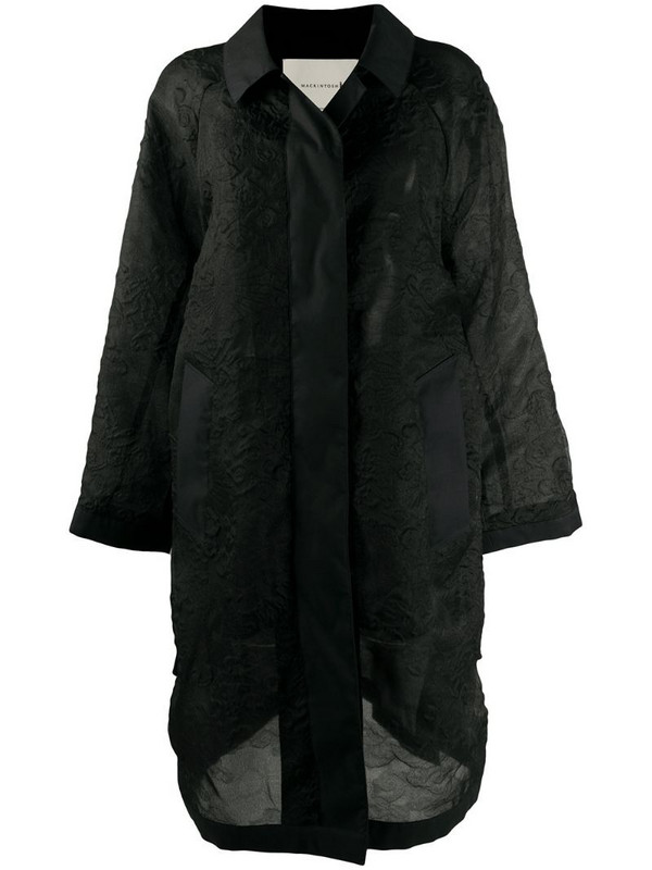 Cecilie Bahnsen floral cloqué brocade coat in black
