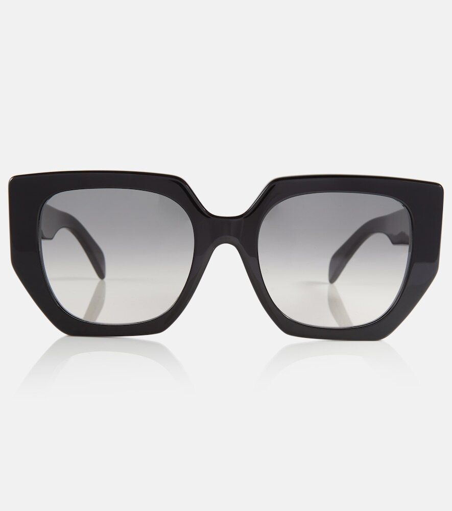 Celine Eyewear Triomphe oversized square sunglasses in black