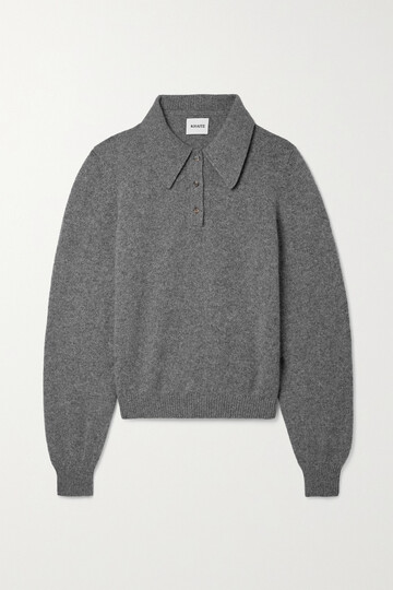 khaite - joey cashmere sweater - gray