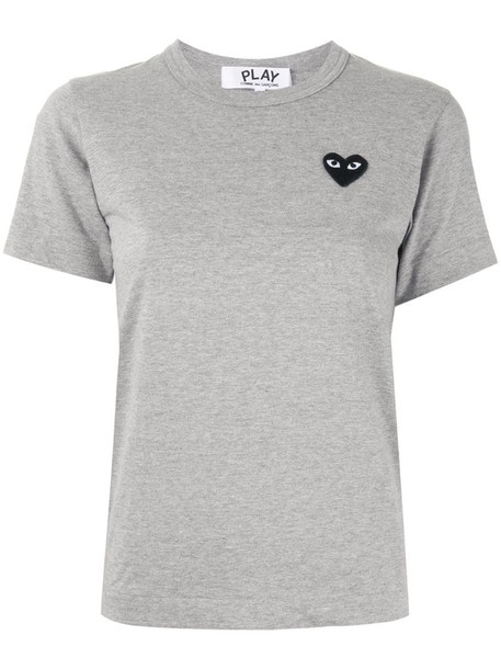 Comme Des Garçons Play logo patch T-shirt in grey