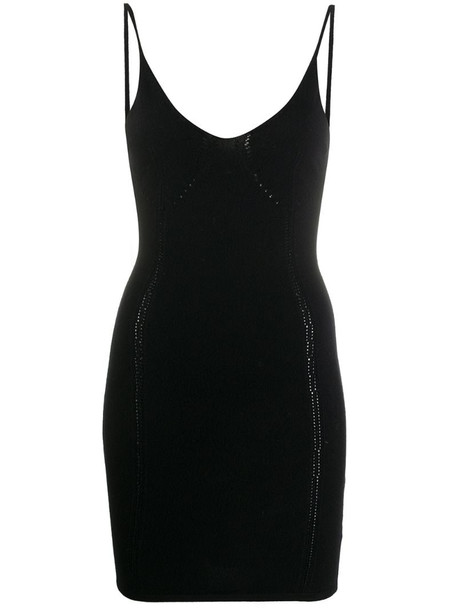 Dsquared2 fitted knit mini dress in black