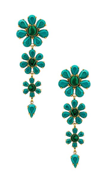 Elizabeth Cole Odette Earrings in Blue in turquoise