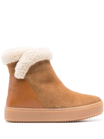 see by chloé see by chloé juliet suede ankle boots - brown