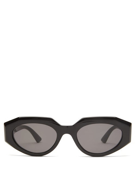 Bottega Veneta - Angular Cat-eye Acetate Sunglasses - Womens - Black