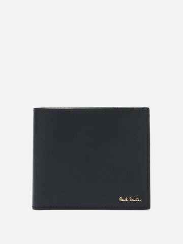 paul smith - leather bi-fold wallet - mens - black