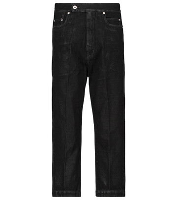 Rick Owens DRKSHDW Bolans cropped coated jeans in black