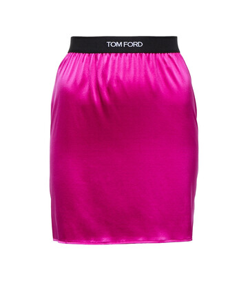 Tom Ford Silk-blend satin miniskirt in pink