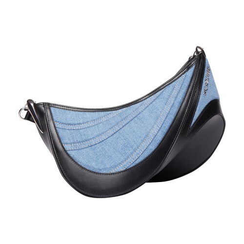 Mugler Shoulder bag in black / blue