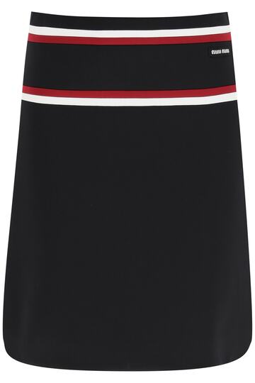Miu Miu Sporty Skirt In Lux Fleece in nero