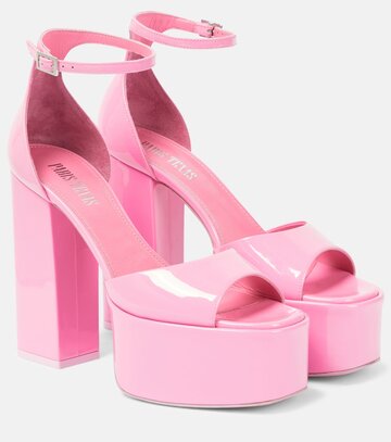 Paris Texas Tatiana patent leather platform sandals in pink