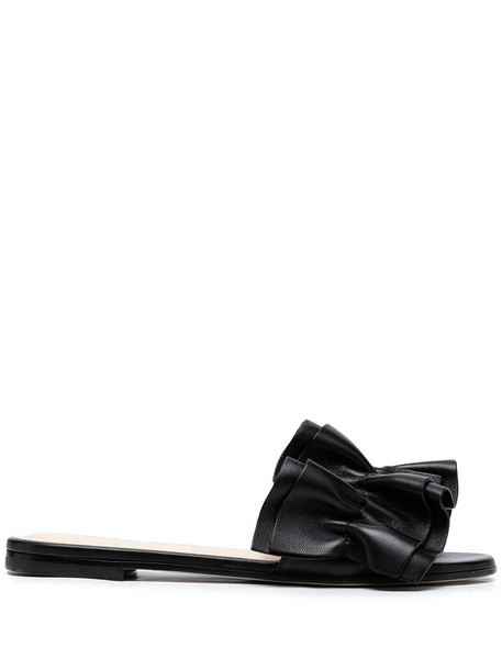Fabiana Filippi ruffled leather sandals - Black