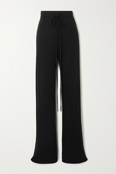 BONDI BORN - + Net Sustain Geneva Stretch Modal And Silk-blend Jersey Pants - Black