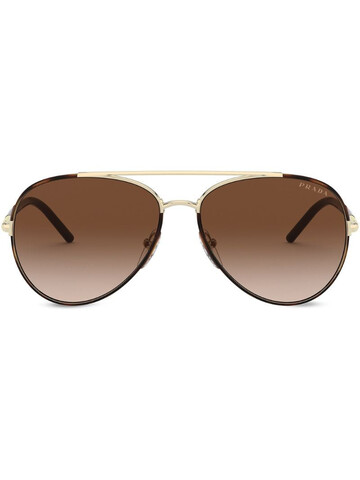 Prada Eyewear Decode aviator sunglasses in brown