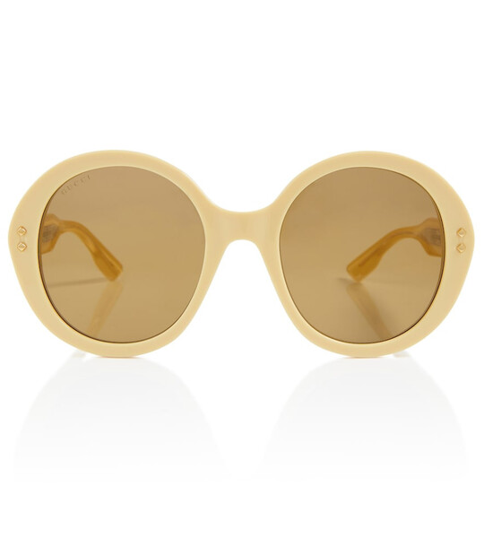 Gucci Oversized round sunglasses in yellow