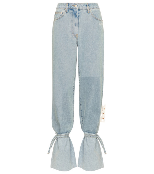 Off-White High-rise straight jeans in blue