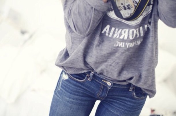 sweater jeans blue super skinny jeans top grey black white tumblr tumblr girl denim vintage hipster indie one direction fashion girly chavvy