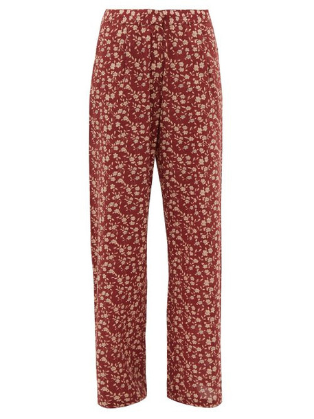 Dodo Bar Or - Hattie Floral Print Wide Leg Trousers - Womens - Red Multi