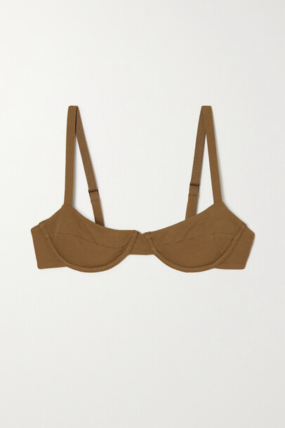 Matteau - + Net Sustain Crinkled Underwired Bikini Top - Brown